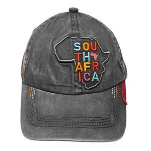 South Africa Slideback Baseball Cap Gray OS Adjustable Embroidered Down South
